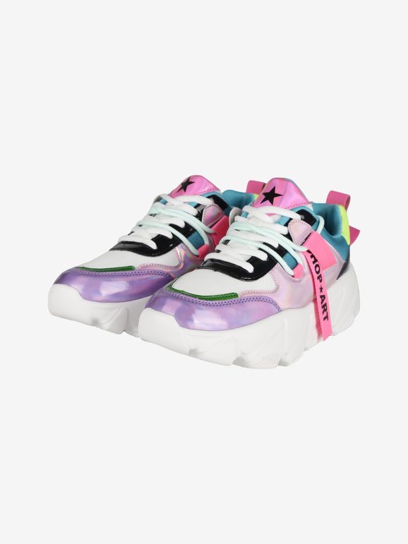 CHUNKY AMY  Sneakers donna multicolor metallizzate