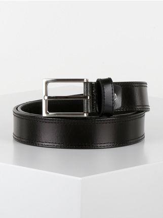 Cinturón de cuero genuino negro