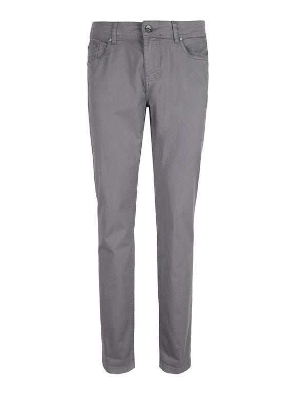 Classic fit cotton trousers