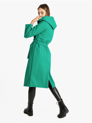 Classic women's coat with hood