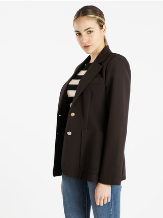 Classic women's jacket with decorated buttons