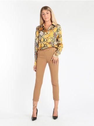 Classic women's trousers with turn-up