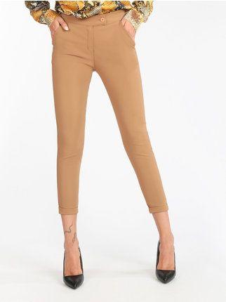 Classic women's trousers with turn-up
