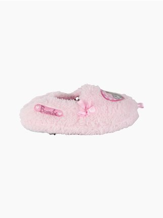 Closed furry slippers for girls
