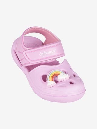 Closed rubber slippers for girls