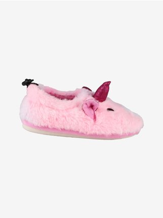 Closed unicorn slippers for girls