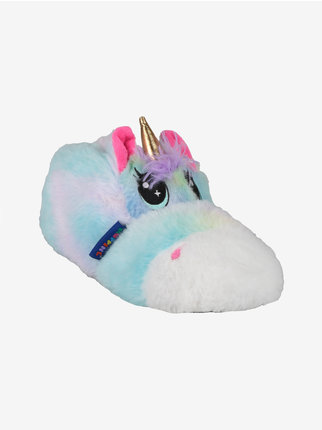 Closed unicorn slippers for girls