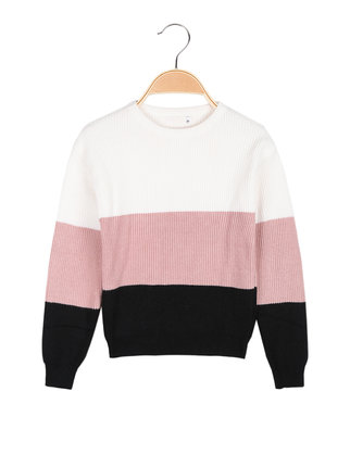 Color block baby girl sweater