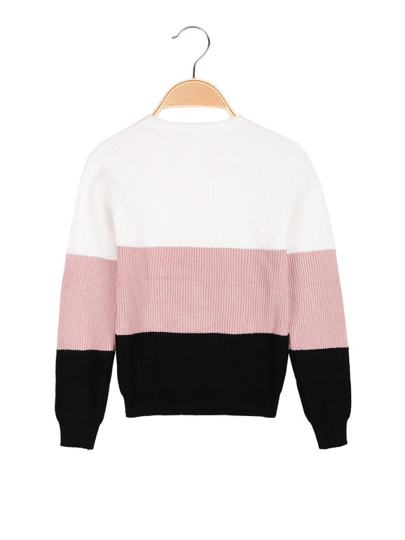 Color block baby girl sweater