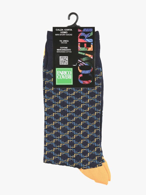 Colored men's short socks