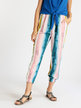Colored women's trousers with cuff