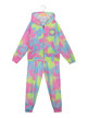 Colorful girl's tracksuit with hood and zip