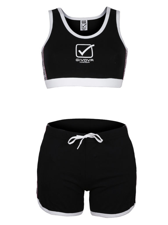 Competo sportivo donna top + shorts