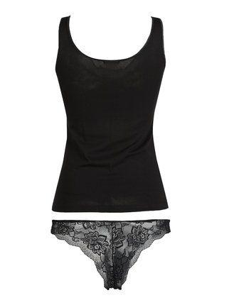 Complete underwear Top with tulle + Brazilian