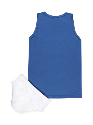 Conjunto de ropa interior de niño de 2 piezas  camiseta sin mangas + calzoncillos