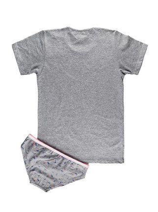 Coordinated girl's underwear t-shirt + briefs