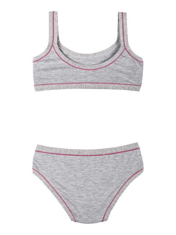 Coordinated top + briefs for girls