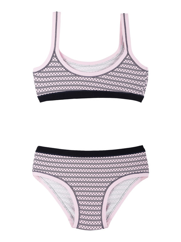 Coordinated top + briefs for girls