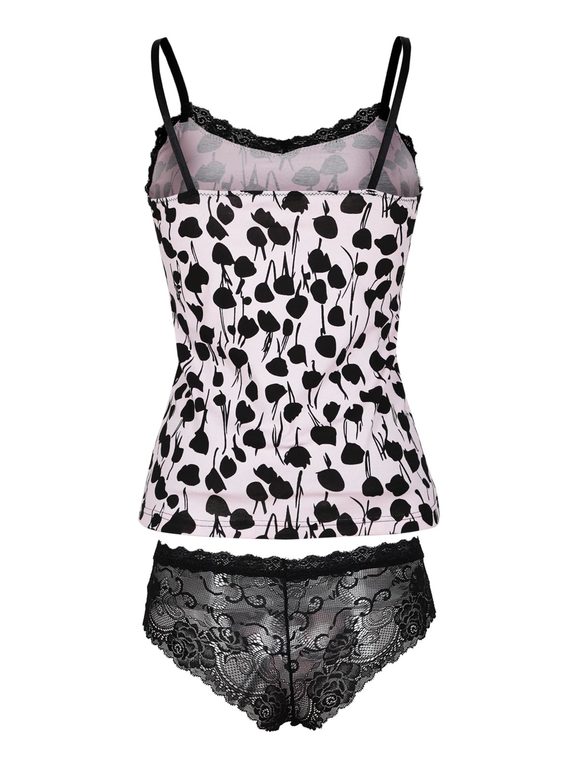 Coordinated women's underwear with prints and lace