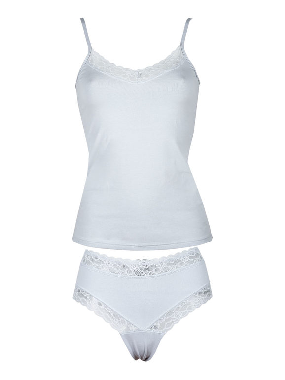 Coordinato intimo donna top + slip hipster