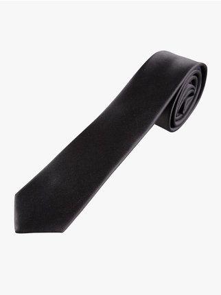 Corbata delgada de micro rayas  negro