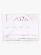 Cot sheets set in cotton with embroidery