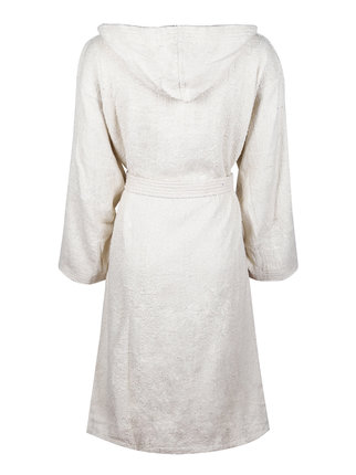 Cotton bathrobe with hood
