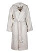 Cotton bathrobe with hood