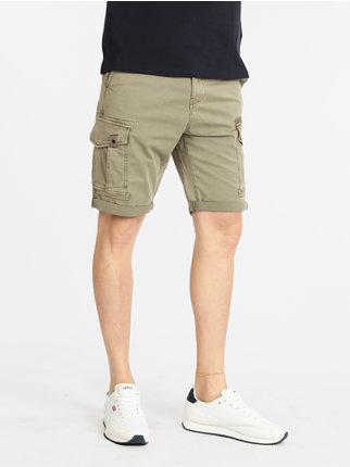 Cotton bermuda with large pockets for men
