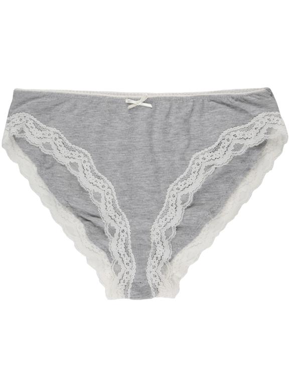 Cotton briefs with lace