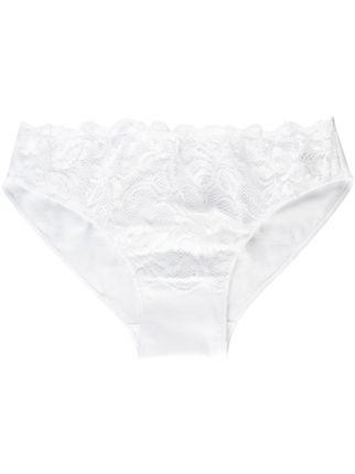 Cotton briefs with lace