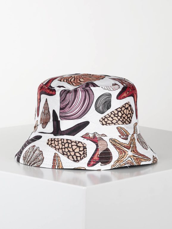 Cotton bucket hat with prints