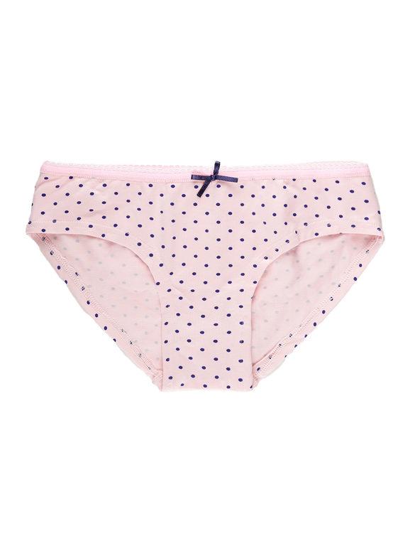 Cotton girl briefs with bow