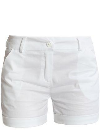 Cotton shorts with cuffs