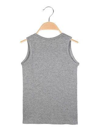 Cotton tank top with wide shoulder