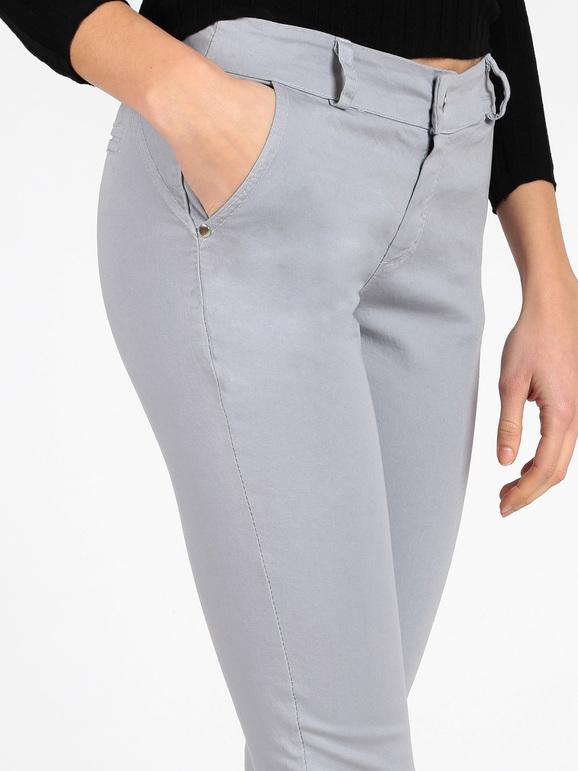 Cotton trousers with belt