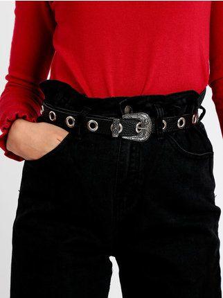Cowboy belt with large eyelets