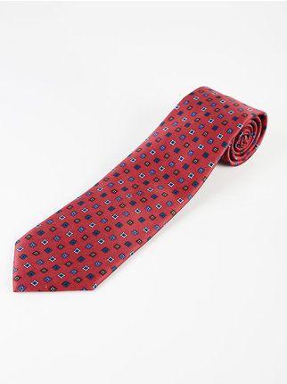 Cravatta rossa con stampe