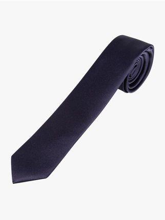 Cravatta slim  blu scuro