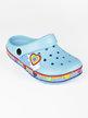 Crocs model clogs with hearts