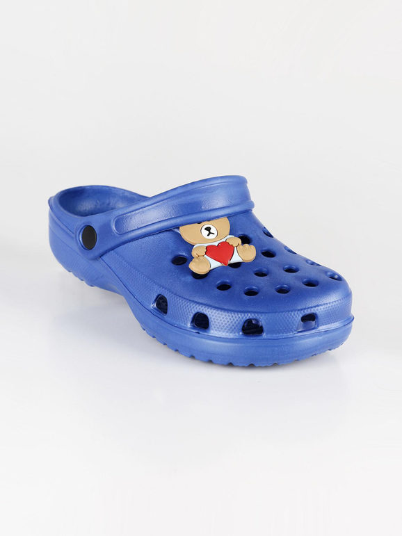 Crocs with teddy bear and strap