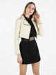 Cropped jacket for women in eco-leather