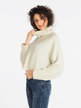 Cropped model turtleneck sweater for women