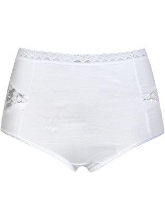 Culotte with lace in elastic cotton