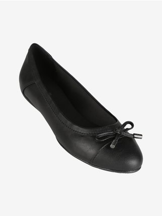 D CHARLENE Ballerinas in leather with bow