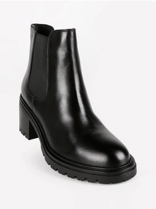 D DAMIANA E  Leather chelsea boots with heel