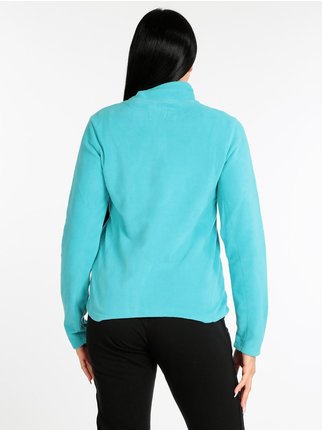 Damen-Fleece-Sweatshirt mit halbem Reißverschluss
