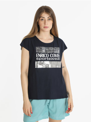 Damen-Kurzarm-T-Shirt mit Pailletten