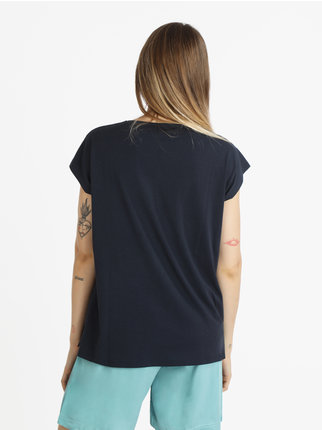 Damen-Kurzarm-T-Shirt mit Pailletten