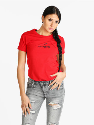 Damen-Kurzarm-T-Shirt mit Rundhalsausschnitt